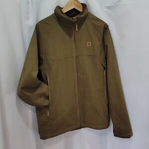 BURTON Winter Warm Hidden Hood Plaid  Chocolate Fleece Lined Jacket